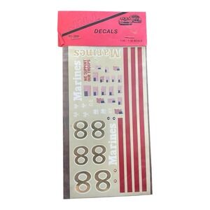 JNJ‎ decals 1/24 1/25 #88 Marines Mickey Gibbs 1991 Daytona 500 Desert Storm